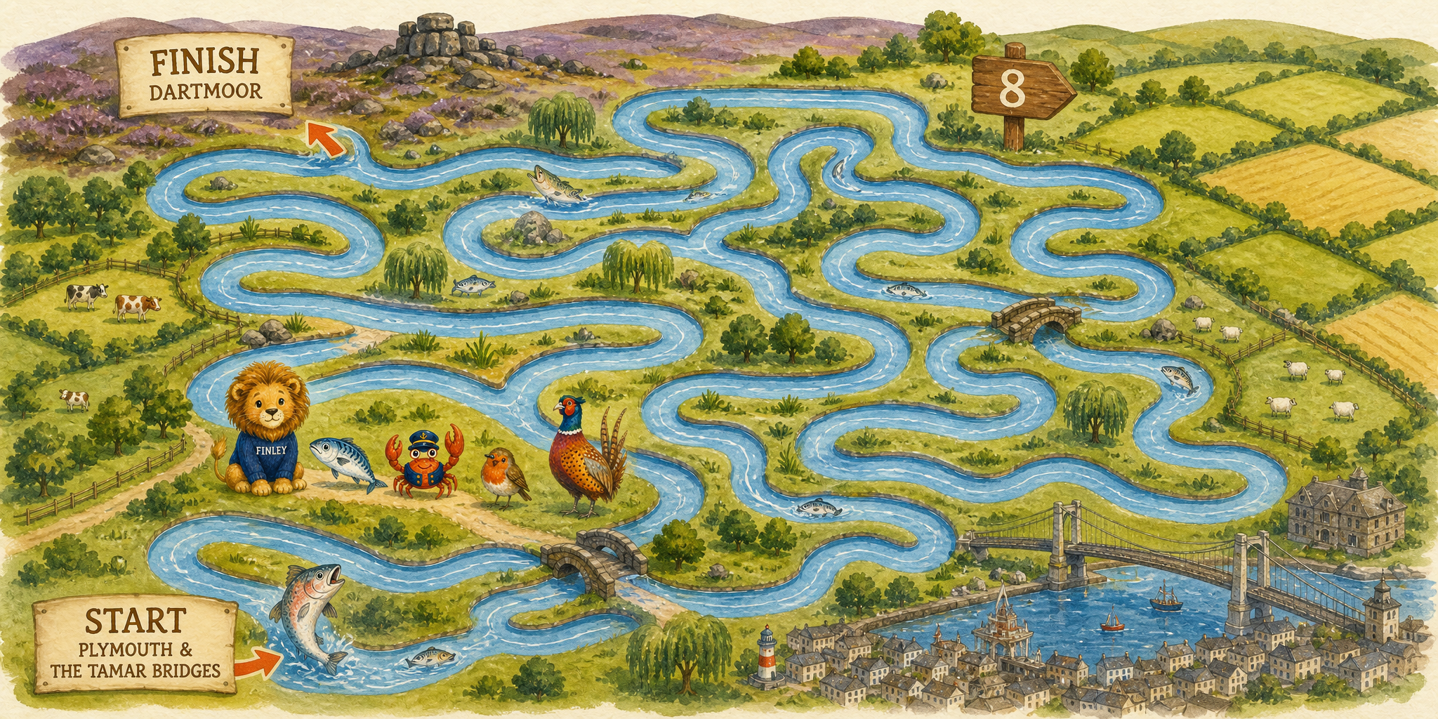 Spread 6: Game · Follow the River